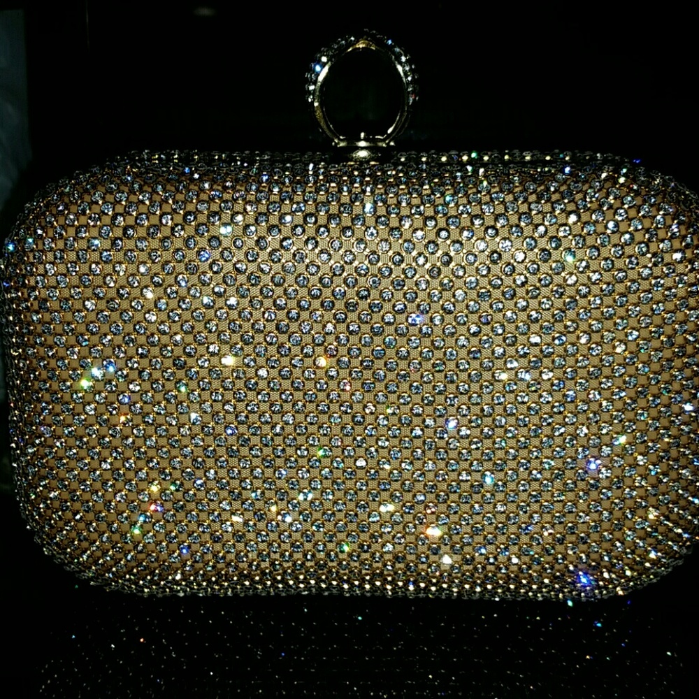 SWAROVSKI CRYSTAL GOLD PURSE